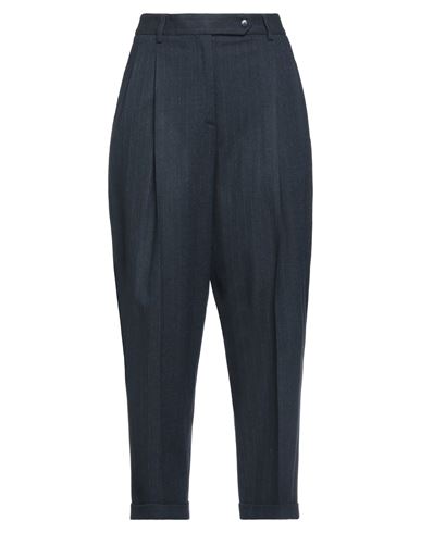Brag-wette Woman Pants Navy Blue Size 8 Polyester, Viscose, Wool, Elastane