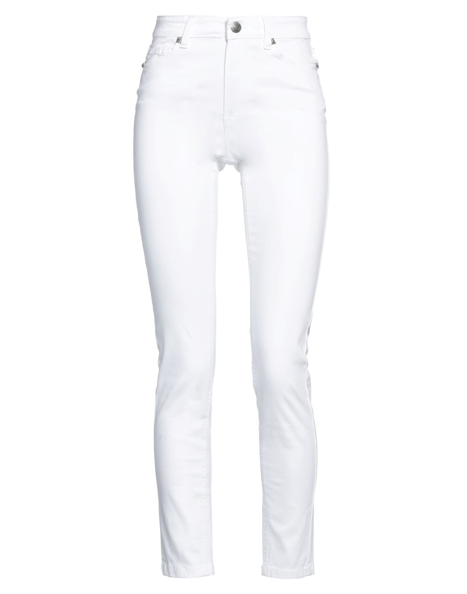 Shop John Richmond Woman Jeans White Size 32 Cotton, Polyester, Elastane