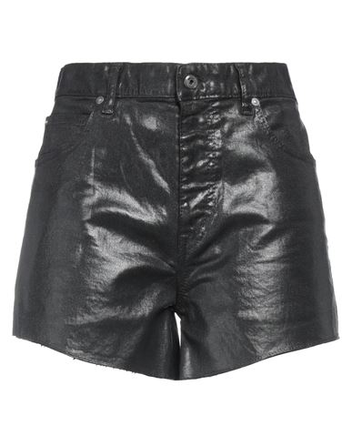 Just Cavalli Woman Denim Shorts Black Size 26 Cotton, Elastane