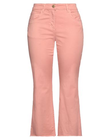 Souvenir Woman Pants Pastel Pink Size M Cotton, Elastane