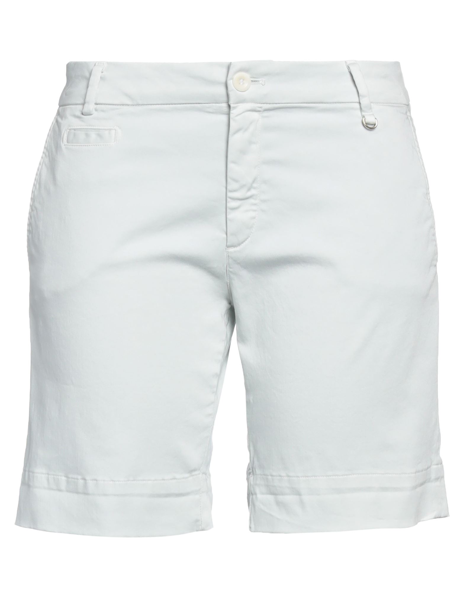 Mason's Woman Shorts & Bermuda Shorts Light Grey Size 6 Cotton, Elastane In White