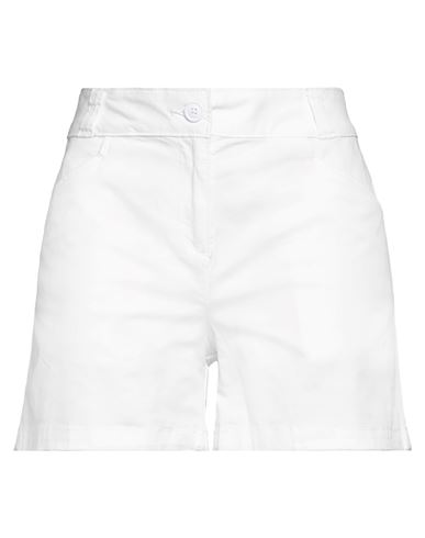 Napapijri Woman Shorts & Bermuda Shorts White Size 28 Cotton, Elastane