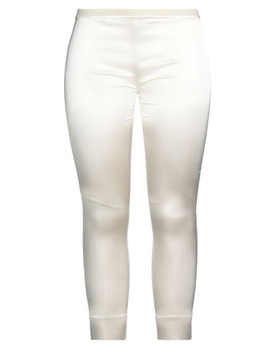 Mantovani Woman Pants Ivory Size 10 Acetate, Elastane In White