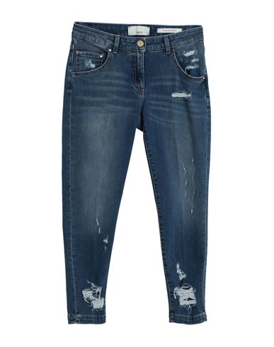 Camouflage Ar And J. Woman Denim Cropped Blue Size 28 Cotton, Elastomultiester, Elastane