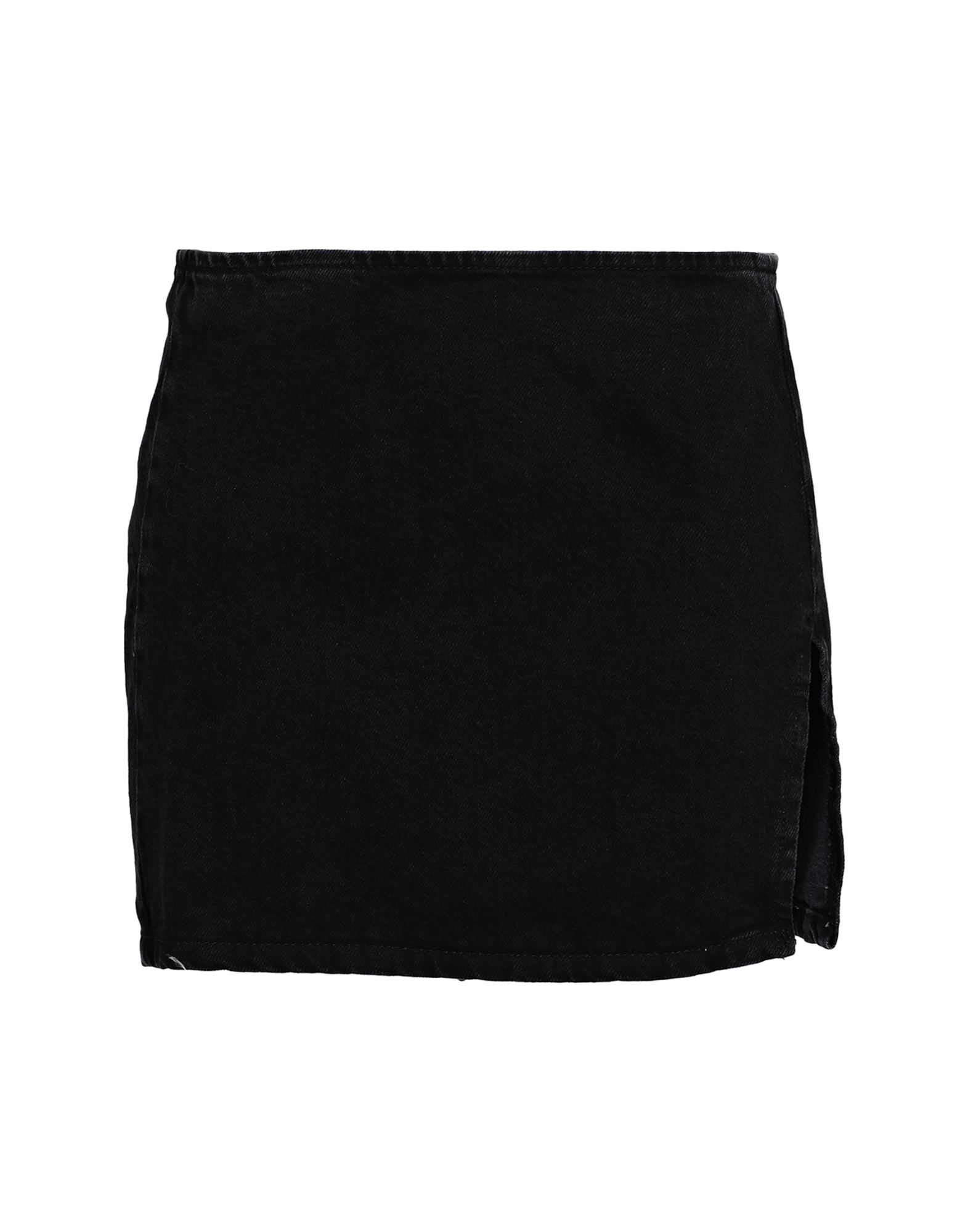 Topshop Denim Skirts In Black