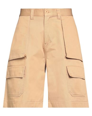 Maison Kitsuné Man Shorts & Bermuda Shorts Camel Size 32 Cotton In Beige