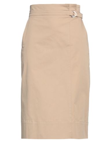 Peserico Woman Midi Skirt Sand Size 8 Polyester, Viscose, Elastane, Cotton, Polyamide In Beige