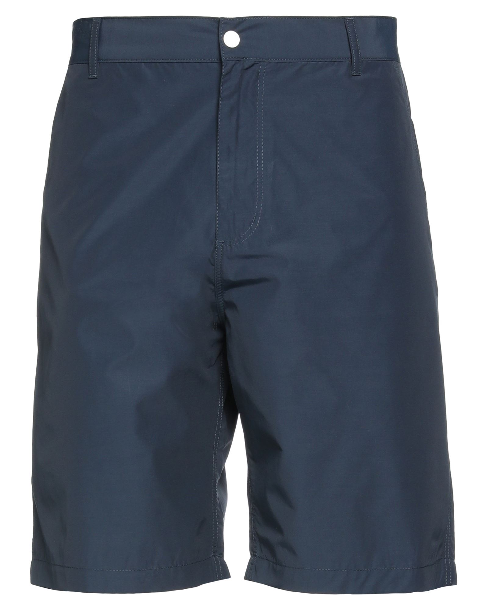 Maison Kitsuné Man Shorts & Bermuda Shorts Midnight Blue Size 34 Polyamide, Cotton