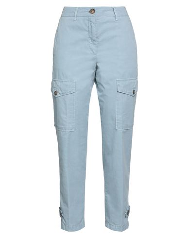 Peserico Woman Pants Slate Blue Size 8 Cotton, Elastane