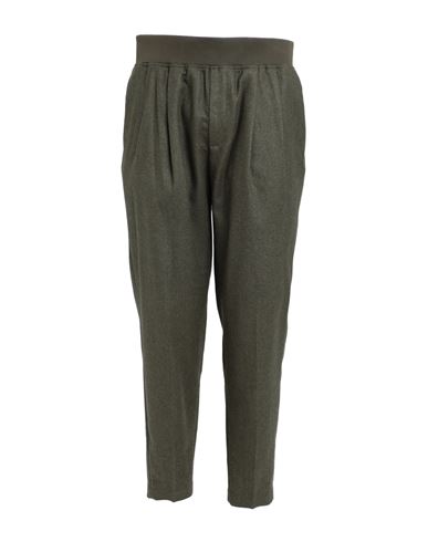 Topman Man Pants Military Green Size 34w-32l Polyester, Wool, Acrylic, Nylon