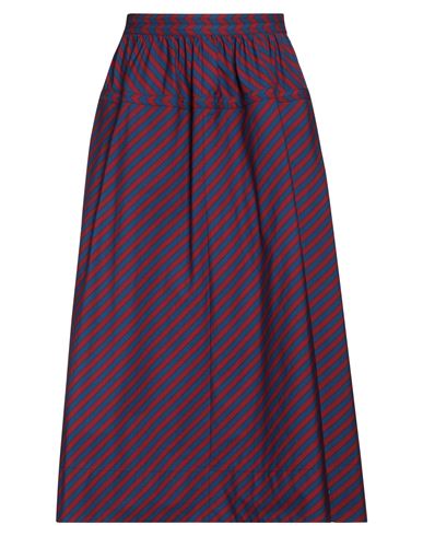 Shop Tory Burch Woman Maxi Skirt Burgundy Size 10 Cotton In Red