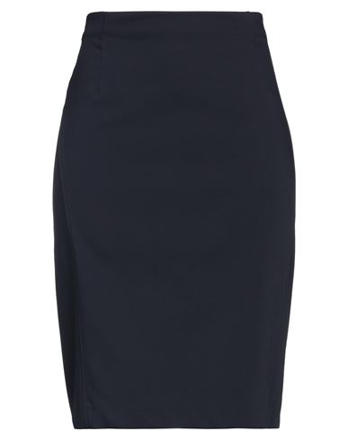 Diana Gallesi Woman Midi Skirt Midnight Blue Size 10 Cotton, Polyamide, Elastane
