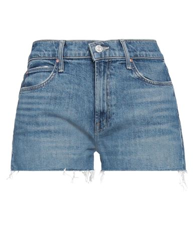 Mother Woman Denim Shorts Blue Size 28 Cotton, Elastane