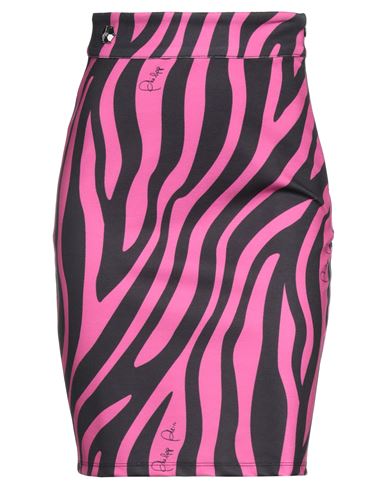Philipp Plein Woman Mini Skirt Fuchsia Size M Polyester, Elastane In Pink