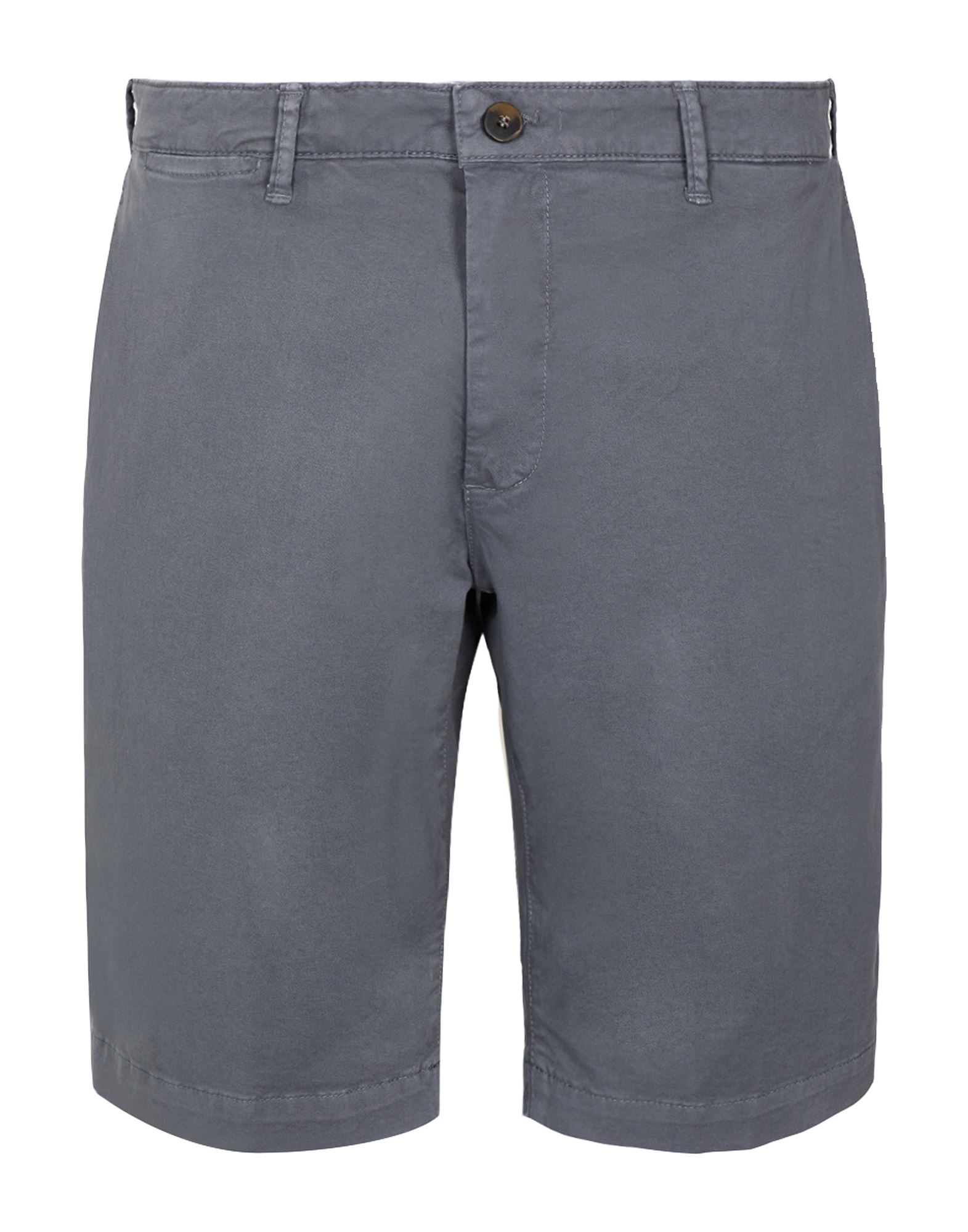 8 By Yoox Organic Cotton Shirts Man Shorts & Bermuda Shorts Grey Size 36 Organic Cotton, Elastane