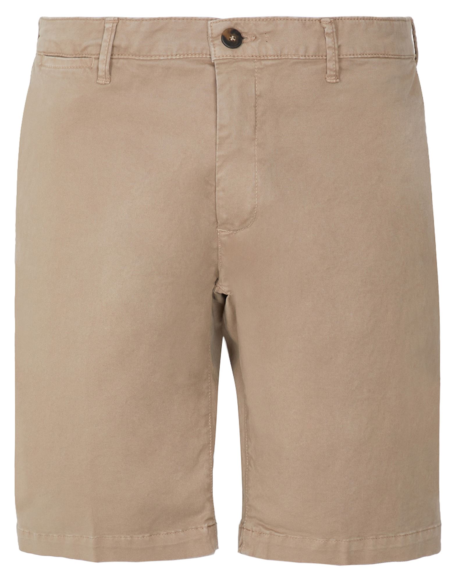 8 By Yoox Organic Cotton Shirts Man Shorts & Bermuda Shorts Khaki Size 38 Organic Cotton, Elastane In Beige
