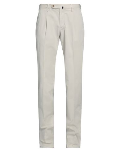 Incotex Man Pants Sage Green Size 40 Cotton, Elastane In Beige