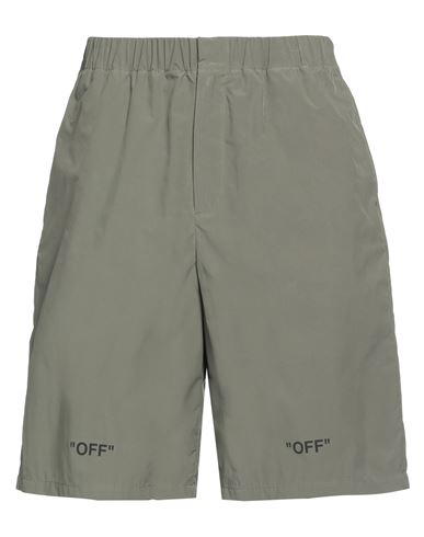 Off-white Man Shorts & Bermuda Shorts Military Green Size S Polyester, Polyamide