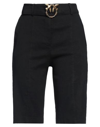 Pinko Woman Shorts & Bermuda Shorts Black Size 0 Linen, Viscose, Elastane