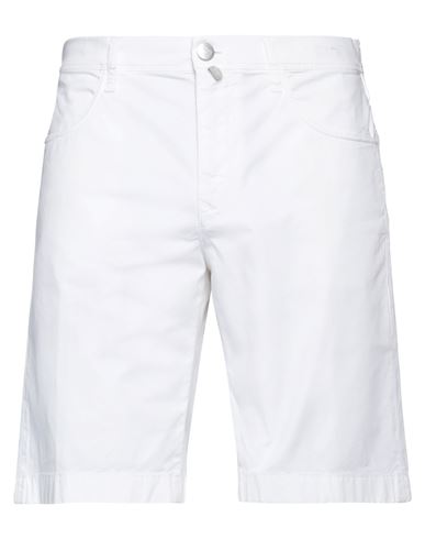 Incotex Man Shorts & Bermuda Shorts White Size 34 Cotton, Elastane
