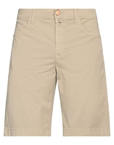 Incotex Man Shorts & Bermuda Shorts Beige Size 34 Cotton, Elastane