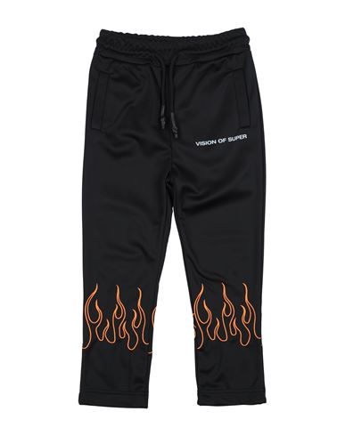 Vision Of Super Toddler Boy Pants Black Size 4 Polyester In Black
