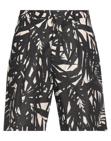 Gaelle Paris Gaëlle Paris Man Shorts & Bermuda Shorts Black Size 30 Cotton, Linen