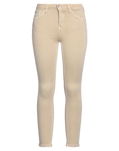 Shop Garcia Woman Jeans Sand Size 28w-28l Cotton, Polyester, Elastane In Beige