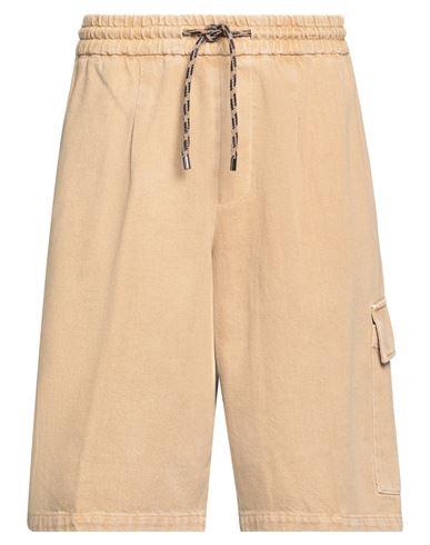 Shop Dondup Man Shorts & Bermuda Shorts Sand Size 32 Cotton In Beige