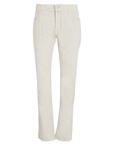 Jacob Cohёn Man Pants Light Grey Size 34 Cotton, Elastane In Off White