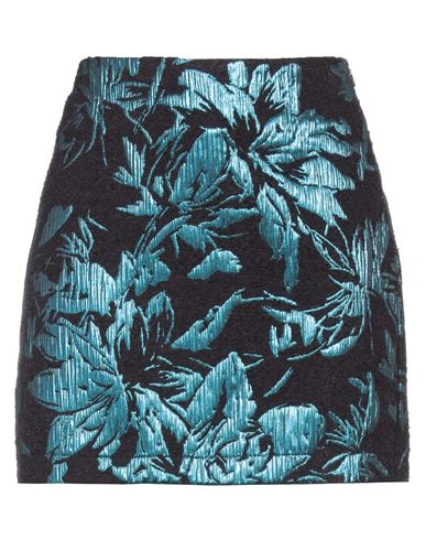 Haveone Woman Mini Skirt Turquoise Size M Pes - Polyethersulfone, Acrylic, Wool, Metallic Fiber In Blue