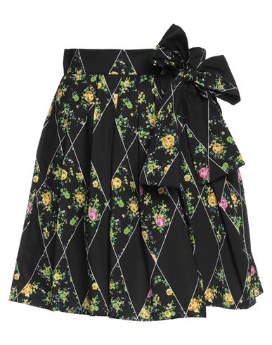 Msgm Woman Mini Skirt Black Size 2 Cotton