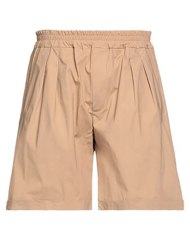 Mood One Mood_one Man Shorts & Bermuda Shorts Light Brown Size 28 Cotton, Elastane In Beige