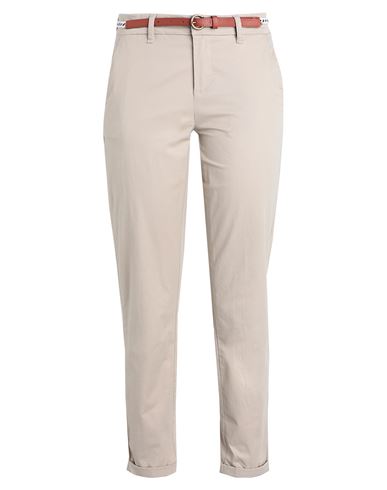 Only Woman Pants Beige Size 12 Cotton, Elastane In Neutral