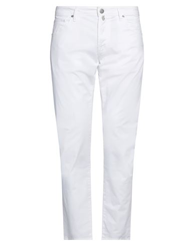 Incotex Man Pants White Size 35 Cotton, Elastane