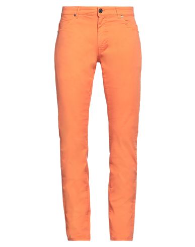 Pt Torino Man Pants Orange Size 35 Cotton, Elastane