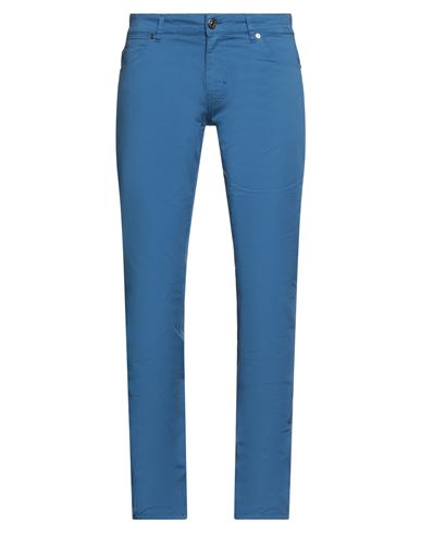 Pt Torino Man Pants Navy Blue Size 35 Cotton, Elastane