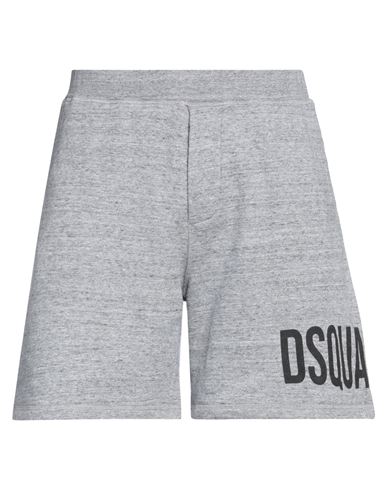 Dsquared2 Man Shorts & Bermuda Shorts Grey Size L Cotton, Elastane