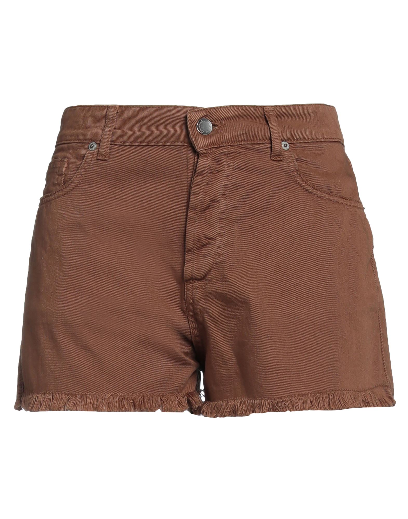Souvenir Woman Shorts & Bermuda Shorts Brown Size M Cotton