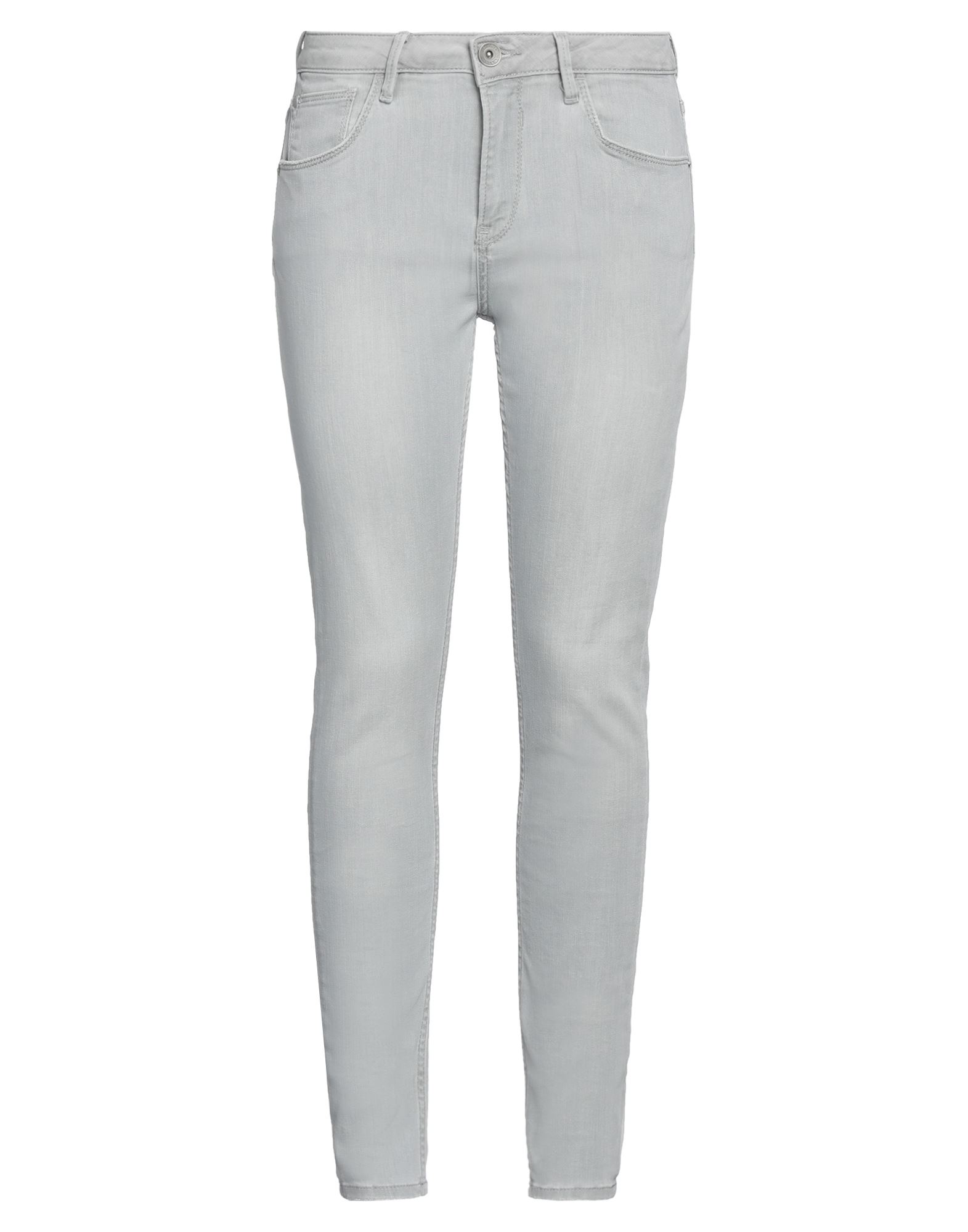 Shop Garcia Woman Jeans Grey Size 32w-30l Cotton, Ceramic Polyester Thread, Elastane