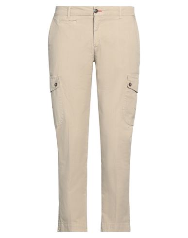 Camouflage Ar And J. Man Pants Beige Size 35 Cotton, Elastane