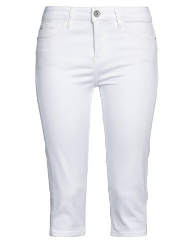Garcia Woman Cropped Pants White Size 28 Cotton, Polyester, Elastane