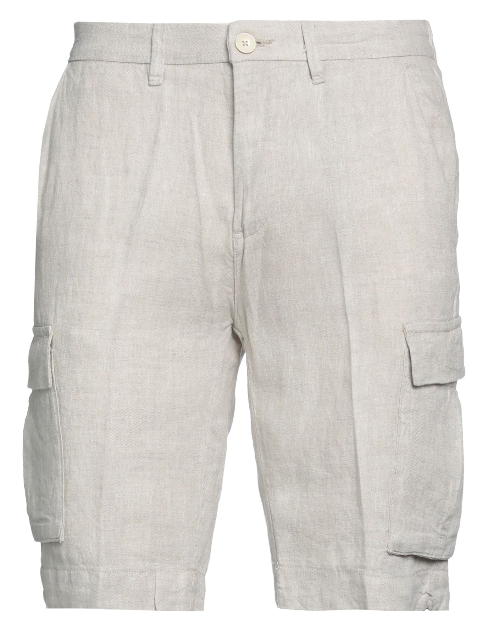Gazzarrini Man Shorts & Bermuda Shorts Beige Size 40 Linen
