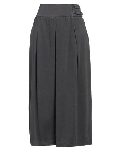 European Culture Woman Midi Skirt Steel Grey Size L Lyocell, Cotton, Elastane