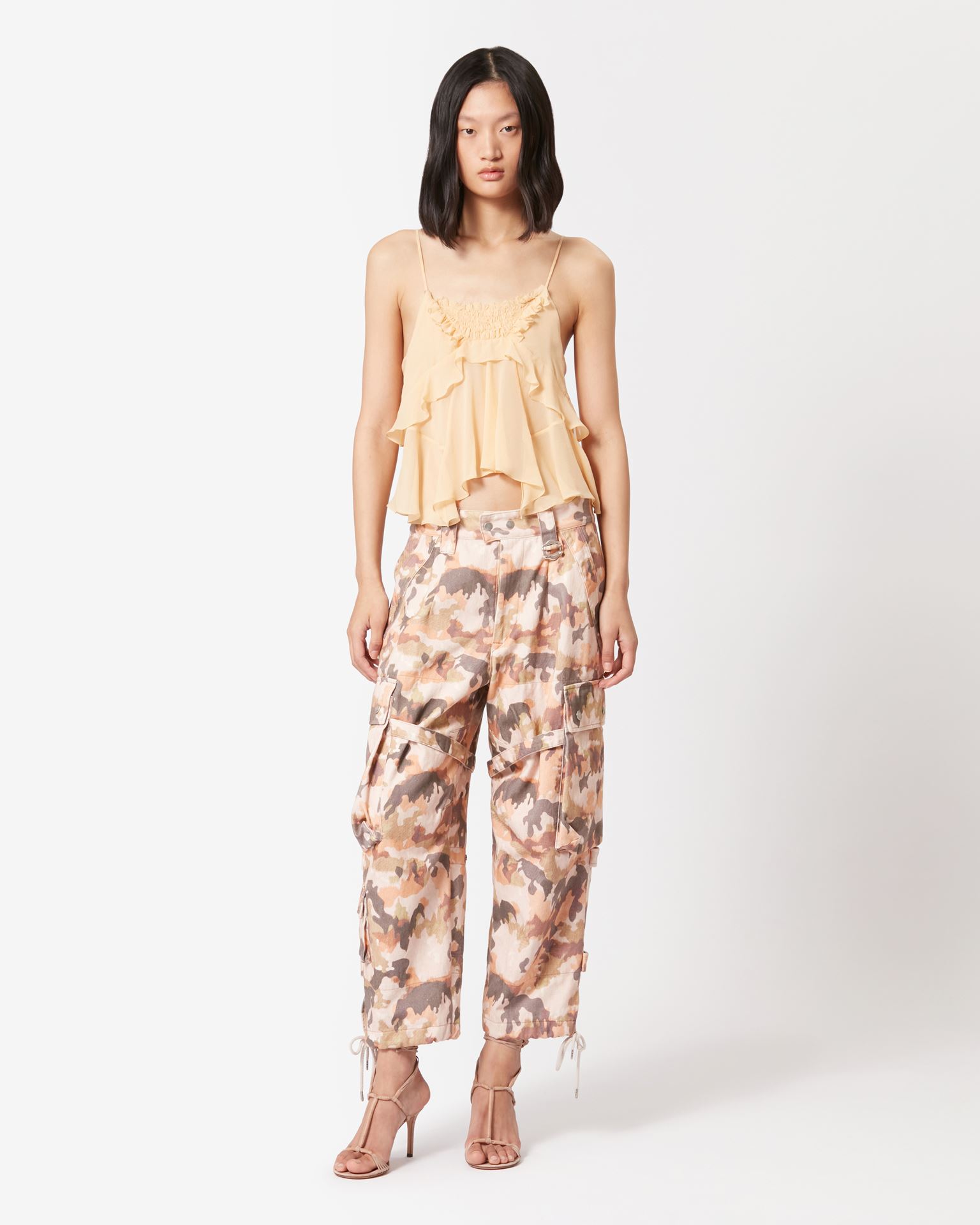 Isabel Marant, Elore Printed Cotton Trousers - Women - Brown