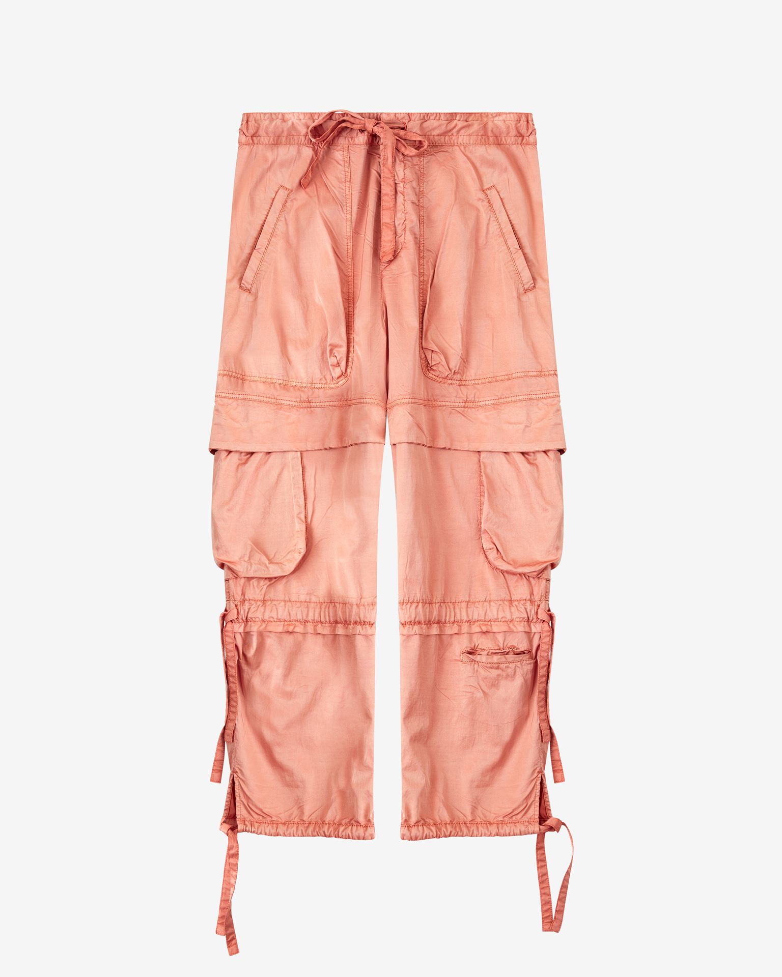 Isabel Marant Nazemi Tapered-leg Ankle Pull-on Cargo Pants In Orange