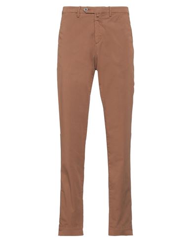 Shop B Settecento Man Pants Brown Size 35 Cotton, Polyester, Elastane