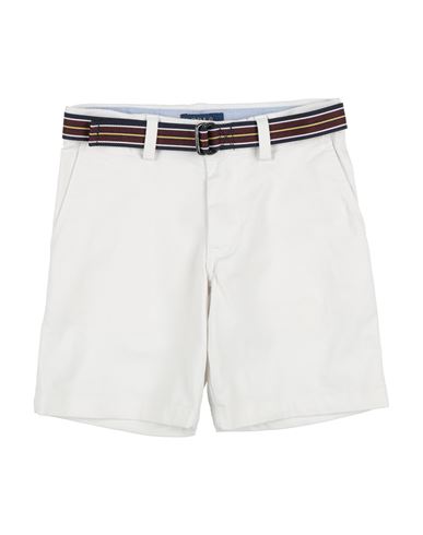 Shop Polo Ralph Lauren Straight Fit Flex Abrasion Twill Short Toddler Boy Shorts & Bermuda Shorts Off Whi In Off White