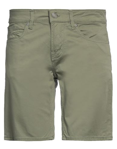 Guess Man Shorts & Bermuda Shorts Military Green Size 30 Cotton, Elastane