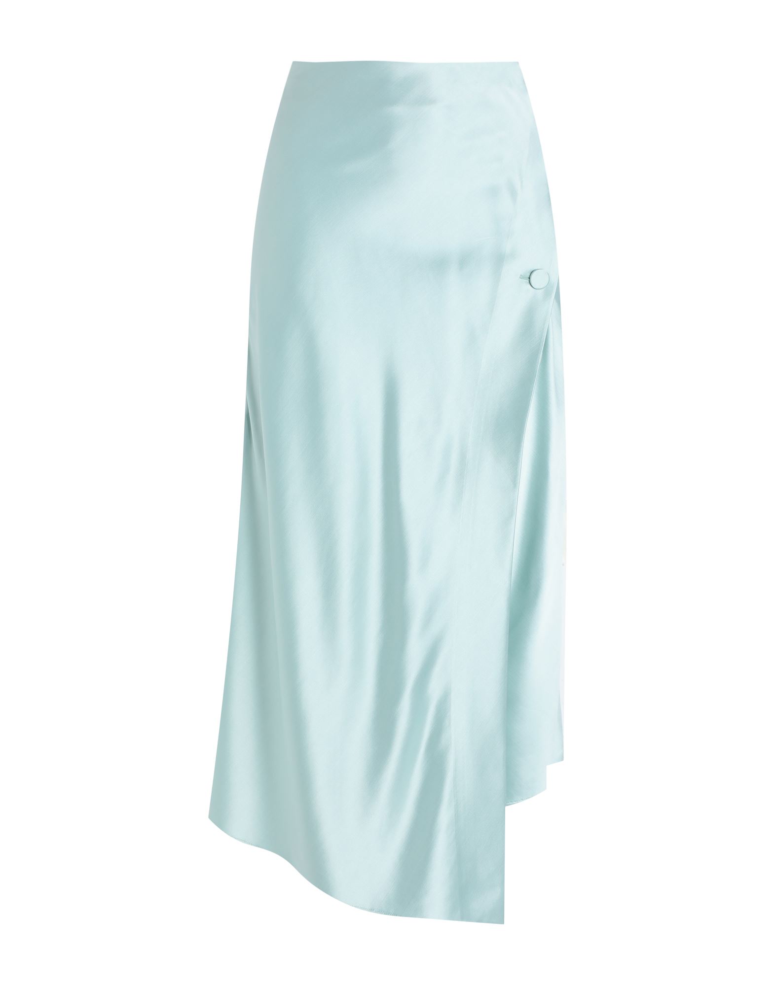Off-white Woman Midi Skirt Sky Blue Size 0 Viscose, Virgin Wool